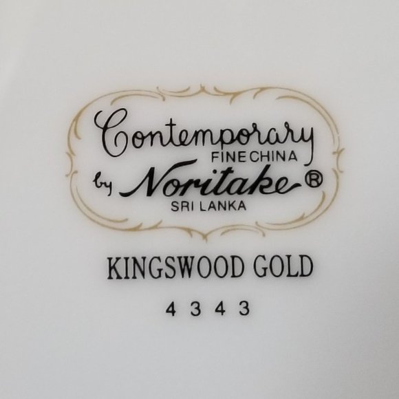 Noritake 2 Kingswood Black and Gold Accent Luncheon Plates - Picture 7 of 7